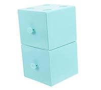 VOSAREA 2pièces Organiseur De Bureau Empilable Transparent Boîte De Rangement pour Bijoux Et Cosmétiques