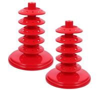 VOSAREA 2pièces Présentoir à Sucettes Décoratif Support Multicouche Réglable Résistant Porte-bonbons Léger pour Fêtes et Anniversaires Support de Table Compact pour Sucettes et Guimauves