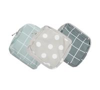 VOSAREA 3 Pièces Pochette Hygiénique Zippée pour Filles, Rangement Plat | Format Compact pour Tiroir de Bureau et Espaces Partagés, Organisation Discrète, Couleur Assortie