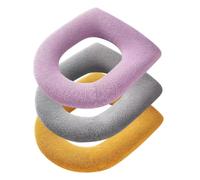 VOSAREA 3 Pièces Siège de Toilette Chaud Housse chauffante pour siège de Toilette Lavable Housse de siège de Toilette Chauffe-sièges de Toilette pour Salle de Bain Couverture de Toilette