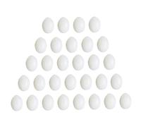 VOSAREA 30 pièces Lot de Œufs de Pigeon Factices Solides Simulés pour Décorations de Nid et Contrôle de la Reproduction Réaliste pour Gestion de Éclosion et Décorations de Pâques