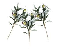 VOSAREA 3pièces Branches Olive Artificielles Décoratives pour Maison Et Mariage Plantes Synthétiques pour Vases Décorations Intérieures Et Événements