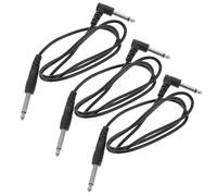 VOSAREA 3pièces Câble Audio Guitare Lot de Câble Instrument Professionnel pour Guitare Électrique Acoustique et Basse Connexion Fiable et Pratique Noir