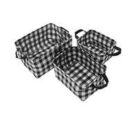 VOSAREA 3pièces Paniers De Rangement Pliables Panières Pour Linge Jouets Et Accessoires Pour Chambre Salon Et Bureau