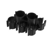 VOSAREA 4 Pièces Clip de Fixation Double Tube Plastique pour Balai et Pelle à Poussière Connexion Stable et Résistante Accessoires de Rangement Organisés pour Balai Sol