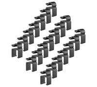 VOSAREA 40pcs Clip de Câble en Plastique Noir pour Pince de Perche de Micro et Support Téléphone, Résistant et Pratique pour Câbles de Microphone sur Trépieds Salle de Classe