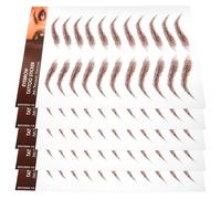 VOSAREA 5 Autocollants Sourcils Marron Réalistes Waterproof pour Maquillage, Pack de 5 Feuilles 11 Paires Chacune, Mise Rapide et Naturelle