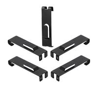 VOSAREA 5 Pièces crochet de grille crochet mural grille crochets d'affichage cadre photo accessoires de mur de afficher des crochets en métal cintres muraux en le fer Black