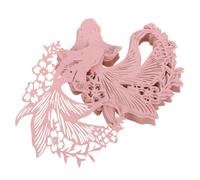 VOSAREA 50 Pièces D'étiquettes Réutilisables en Papier Forme Poisson Rouge pour Verres à Cocktail, Décorations Élégantes et Robustes pour Fêtes D'anniversaire et Mariages