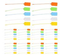 VOSAREA 50 Pièces Étiquette de Verrouillage en Plastique PP à Usage | Surface Lisse, Flexibilité Élevée, Avertissement Anti-effraction, pour Fixation Rapide et Fermeture Fiable