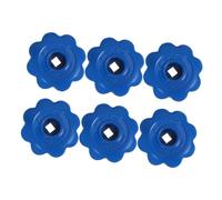 VOSAREA 6 Pièces Manette Ronde Résistante la Corrosion en Aluminium Bleu et Réservoir Régulateur pour Bouteille de Gaz Lpg pour Cabines D'équipement Étanches et Laboratoires