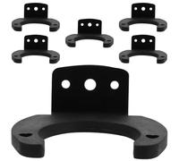 VOSAREA 6 Pièces Support avec Vis pour Microphone sans Fil Mural Silicone | Fixation Murale, Tampon Silicone et Fer Noir, Rangement Discret pour Micro en Salle de Formation ou Salon Multimédia