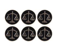 VOSAREA 6pcs Broches à Épingle Métal Échelle de Justice Vintage Élégantes pour Étudiants en Droit Accessoires Polyvalents pour Usage Professionnel