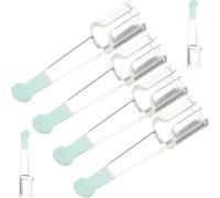 VOSAREA 6pcs Embouts de Remplacement pour Cuillère de Nettoyage des Oreilles en Silicone et Pp, Adaptés pour 3.0-3.9mm, Efficaces pour Enlever le Cérumen sans Irriter L'oreille