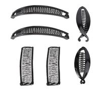 VOSAREA 6pièces Pinces à Cheveux Banane Rétro Peignes Queue de Poisson Vintage Accessoires Coiffure Durables pour Femmes Maintien Cheveux Pratique Quotidien