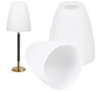 VOSAREA Abat Jour Cylindre Facile à Utiliser Blanc en Plastique Design Simple et Élégant Résistant la Déformation, Pack de 2 Pièces Compatible E14 pour Lampe de Chevet Bureau