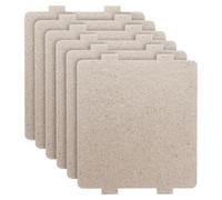VOSAREA Accessoire de Réparation Plaque Mica Argenté pour Four à Micro-ondes, Résine Solide, 6 Pièces pour Prolonger la Durée de Vie du Micro-ondes