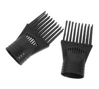 VOSAREA Accessoires pour Sèche-cheveux Peigne Noir en Plastique 2pcs, Embouts Concentrateurs Haute Vitesse pour Cheveux Lisses, Brillants et Démêlés