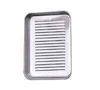 VOSAREA Acier Inoxydable Plaque de Cuisson Rectangulaire Grosse, Argenté | Conduction Thermique Uniforme, Résistance aux Hautes et Basses Températures, Réutilisable, Nettoyage Facile, la Cuisine