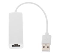VOSAREA Adaptateur Ethernet USB 2.0 Blanc Rj-45 en Abs sans Pilote ni Latence Vitesse 10/100mbps pour Connexion Réseau Stable sur Ordinateur Portable et Bureau