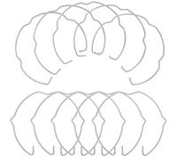 VOSAREA Anneau de Fixation Lampe en Acier Argenté, Clip à Ressort Circulaire Flexible Mr16, Fixation Fiable et Retrait Facile pour Spot LED Encastrable, Lot de 10 Set de Set de Pièces
