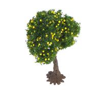 VOSAREA Arbre Miniature Décoratif avec Vertes et Fruits Jaunes Modèle pour Maquettes Architecturales Dioramas Ferroviaires Féeriques et Projets DIY