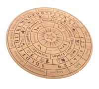 VOSAREA Assiette en Bois avec Pendule divinatoire, Design Compact, décoration pour fête et atmosphère Mystique