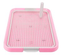 VOSAREA Bac à Urine pour Chiot en Plastique Structure à Deux Couches, Grille Détachable et Surface Antidérapante, pour Toilettes pour Chiens la Maison