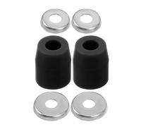 VOSAREA Bague de Skateboard PU Noire, Kit de Réparation pour Trucks de Longboard, Compatible Skateboard et Longboard, Amortit Les Chocs, Réduit L’Usure, Améliore la Maniabilité,