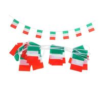 VOSAREA Banderole Italienne en Polyester Drapeaux Italiens Miniatures, Couleurs Lumineuses, pour Décorations de Fête en Intérieur et Extérieur, Fan de Football