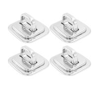 VOSAREA Base d'ancrage de Sécurité Antivol en Alliage de Zinc Argenté pour Verrou D'ordinateur Portable, Plaque Fixe Robuste 4pcs, pour Lieux Publics et Écoles