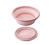 VOSAREA Bassine Pliable en Silicone Pratique Odeur pour Camping et Pique-niques, Lavabo Portable Rose pour Lavage, Vaisselle et Usage Polyvalent