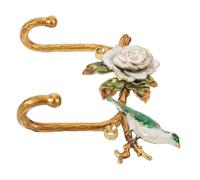 VOSAREA Bird-themed Wall Hook Double Prong Artistic Metal Wall Mounted Coat Hat Hanger For Entryway Bedroom Compact Space Saving Decorative Home Organizer