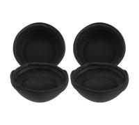 VOSAREA Boîte à Montre Ronde Portable en Eva Résistant aux Chocs L’Eau, Lot de 2 Étuis Compacts pour Montres Hommes et Femmes, Rangement et Voyage