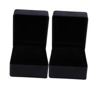 VOSAREA Boîte à Montres en Cuir PU Élégante, Coffret de Rangement pour Montres 2 Pièces, Noir, pour Usage Personnel et Présentation en Magasin