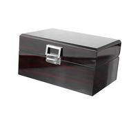 VOSAREA Boîte à Montres Laquée en Bois Oreiller en Similicuir Rangement Montre Élégant pour Homme Et Femme Coffret De Présentation Et Bijoux Noir