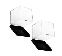 VOSAREA Boîte De Présentation Transparente Pour Pierres Et Minéraux Lot De 2 Mini Vitrine De Collection Avec Couvercle Organisateur De Roches Pour Bureau Étagère Bijoux