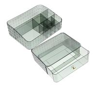 VOSAREA Boîte De Rangement à Transparente pour Cosmétiques Organisateur De Bureau Multifonctionnel pour Maquillage Et Accessoires De