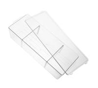 VOSAREA Boîte de Rangement en Plastique Pet Transparente 3 Compartiments, Grand Volume, Design Simple et Élégant pour Organiser Remède et Cosmétiques sur Table