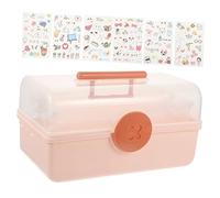 VOSAREA Boîte De Rangement Pour Accessoires De Cheveux Pour Enfants Avec Poignée Compartiments Multiples Support Pour Bandeaux Et