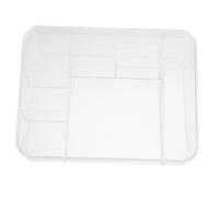 VOSAREA Boîte De Rangement Pour Maquillage Boîte à Cosmétiques Transparente Avec Compartiments De Stockage Pour Outils De Maquillage Et Bijoux