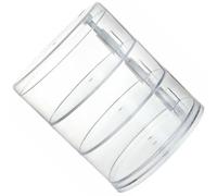 VOSAREA Boîte de Rangement Transparente Multicouche en Plastique Blanc pour Bijoux et Colliers, Rotation Facile, Accès Rapide, pour Bureau et Organisation de Bureau