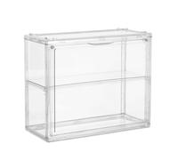 VOSAREA Boîte D'exposition Transparent en Acrylique Modèle Double Couche | Vitrine pour Miniature, Boîte de Présentation Acrylique, Protection et Visibilité, Bureau ou Atelier