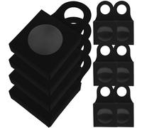 VOSAREA Boîtes Porte-bouteilles Faciles à Transporter en Papier Kraft Noir Lot de 25 pour Bouteilles de Vin et Whisky, pour Fête de Départ en Retraite ou Pendaison de Crémaillère