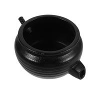 VOSAREA Bol à Eau Miniature en Céramique Noir 11cm, Décoratif