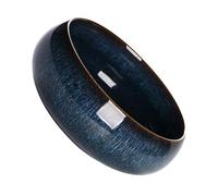 VOSAREA Bol à Thé en Céramique Bleu Facile à Utiliser et Résistant, pour Amateur de Thé Bureau Présent Élégant