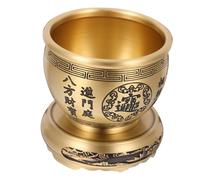 VOSAREA Bol De Laiton Avec Base Sculpture Feng Shui Pour Prospérité Richesse Pour Décoration à Domicile Et Bureau De Rangement Élégante Et Pratique