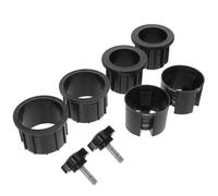 VOSAREA Bouchon Noir pour Pied de Parasol Vis, Capuchon Support Métal | Accessoire en Plastique et Fer, Surface Lisse, Installation Rapide, Stabilité au Vent, pour Poteaux de Tonnelle, Barbecue