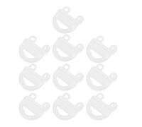 VOSAREA Boucles à Cage Connecteurs Robustes Réutilisables en Plastique Blanc 10pcs pour Fixation et Assemblage Facile pour Enclos Animaux et Cages Chat