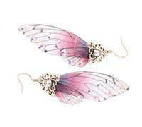 VOSAREA Boucles D'oreilles Légères et Faciles à Porter en Plastique Originales Imitation Ailes de Cigale 1 Paire Unique Usage Quotidien ou Mariage pour Femme